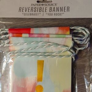 Celebrate / you rock 8' reversible banner